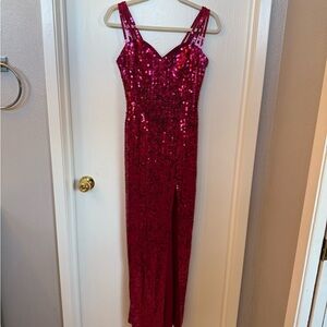 Vintage Niteline Della Roufogali Sequin Red Dress